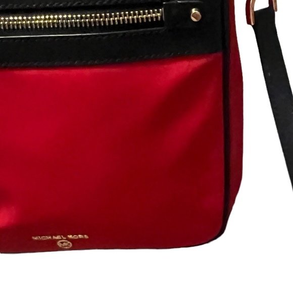 Michael Kors Nylon Leather-Trimmed Crossbody Bag, Red - Picture 7 of 13